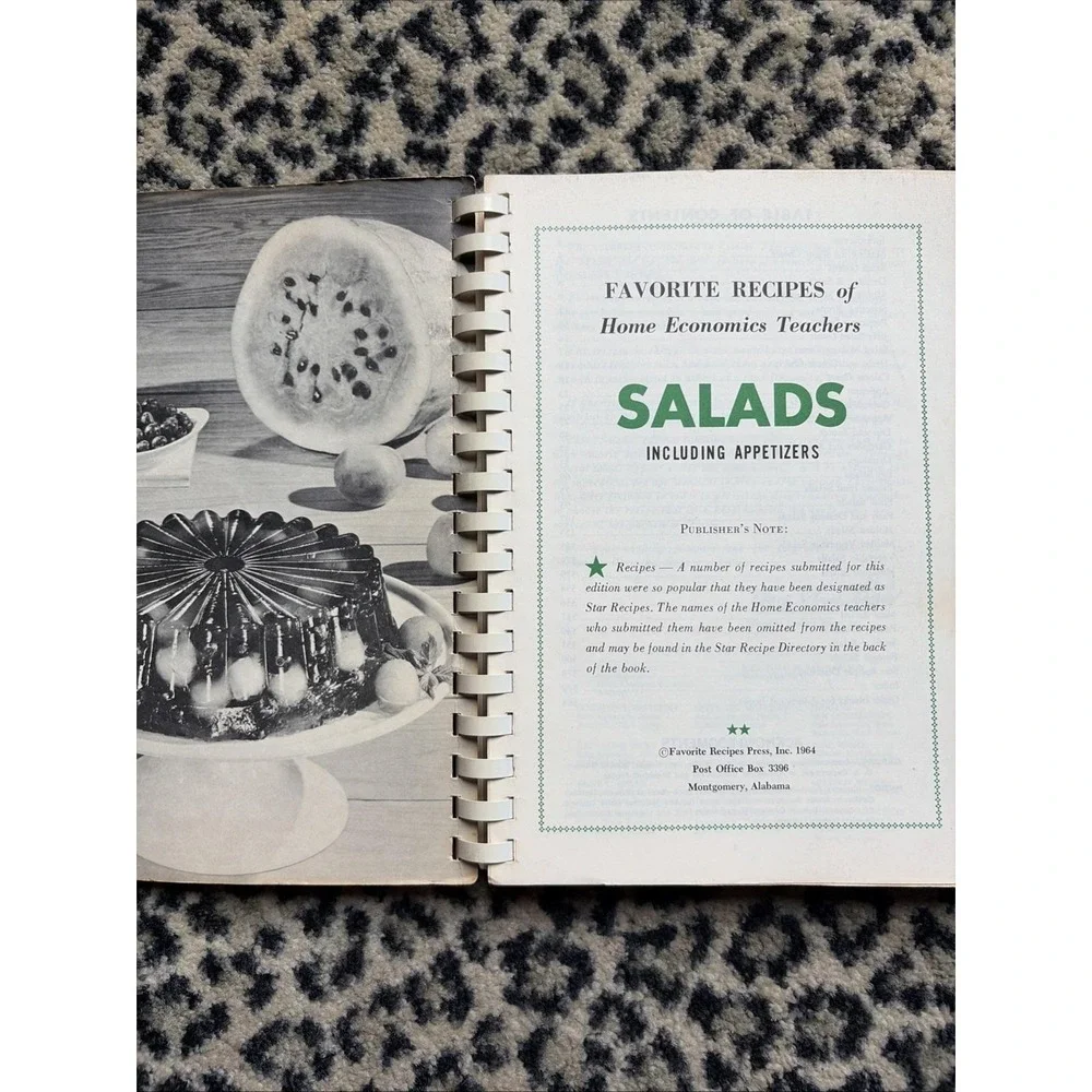 1964 Salads Appetizers Cookbook Favorite Recipes of Home Economics‎ Teachers VTG